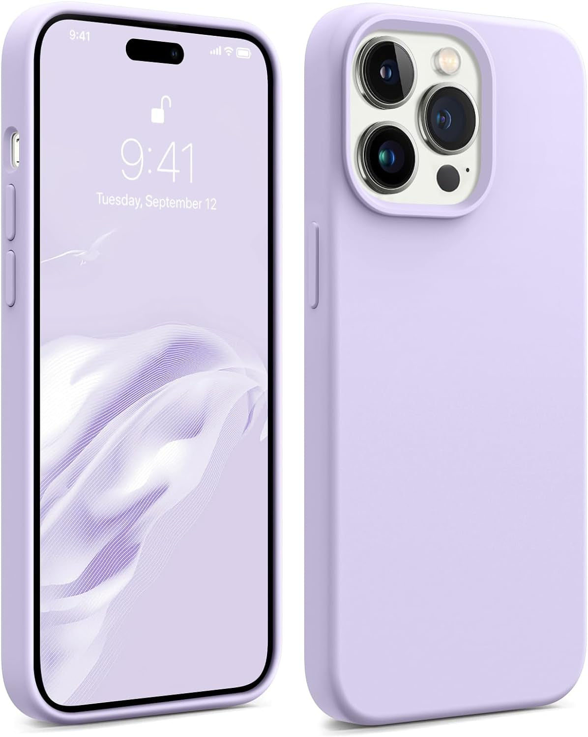 AOTESIER Shockproof Series Iphone 14 Pro Max Case, Silicone Ultra Slim Thin Cover, Full-Body Protective Phone Case for Iphone 14 Promax Case, 6.7 Inch, Chocolate  AOTESIER Cloud Purple  