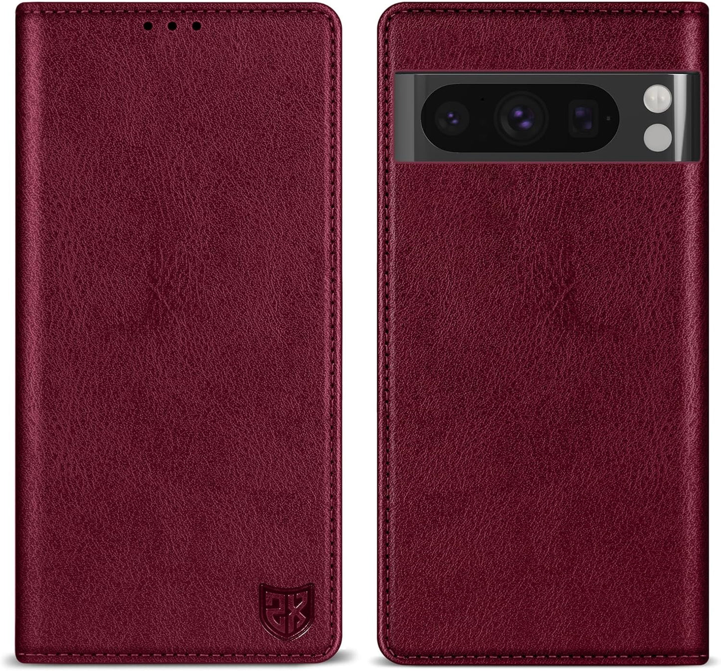 ZZXX for Google Pixel 8 Pro Wallet Case with [RFID Blocking] Card Slot Stand Strong Magnetic Leather Flip Fold Protective Phone Case for Google Pixel 8 Pro Case Wallet(Black-6.7 Inch)  ZZXX Wine Red Google Pixel 8 Pro 