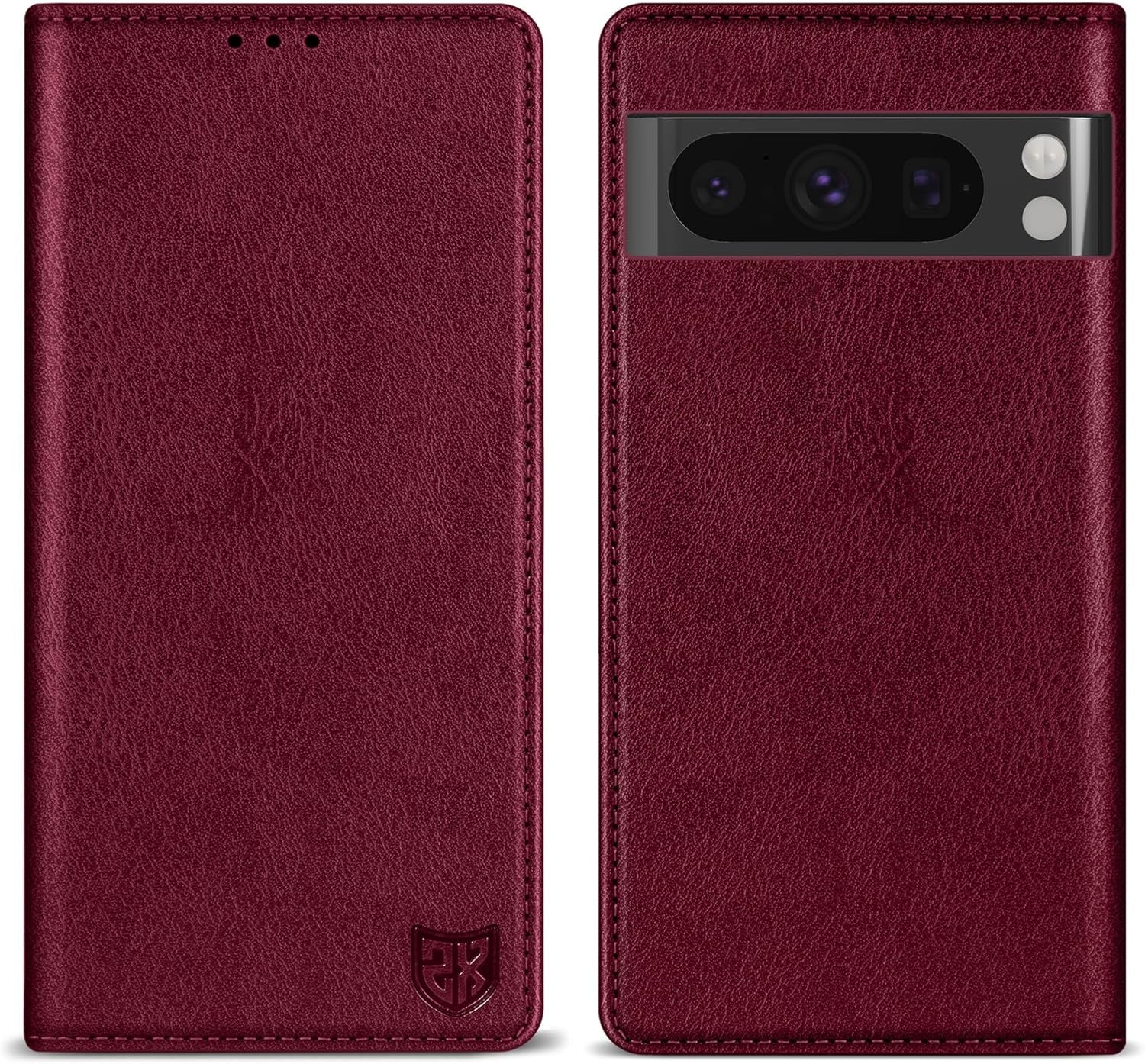 ZZXX for Google Pixel 8 Pro Wallet Case with [RFID Blocking] Card Slot Stand Strong Magnetic Leather Flip Fold Protective Phone Case for Google Pixel 8 Pro Case Wallet(Black-6.7 Inch)  ZZXX Wine Red Google Pixel 8 Pro 