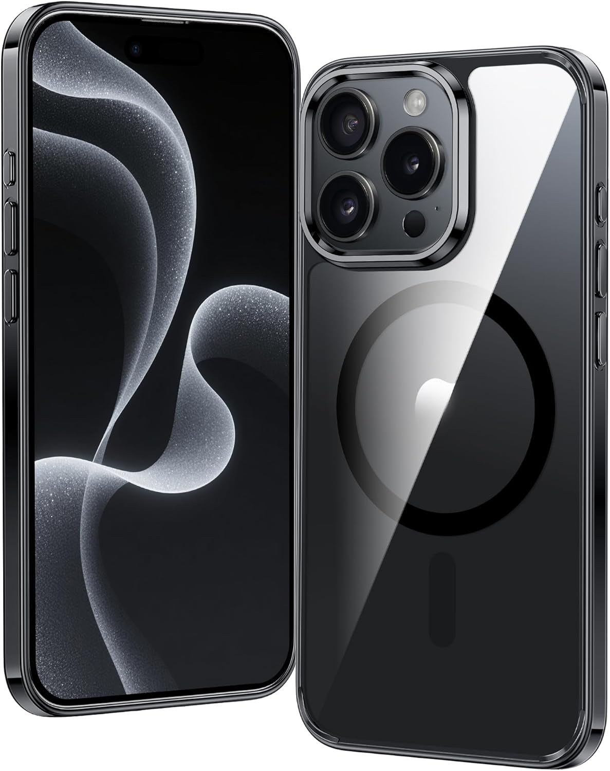 FNTCASE for Iphone 17 Pro-Max Case: Clear Magnetic Phone Cases with Screen Protector Compatible with Magsafe Slim anti Yellowing Rugged Shockproof Protective Transparent Cell Cover (A-Clear)