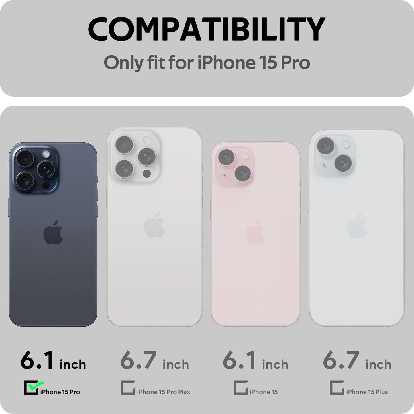 Aeska Clear Case for Iphone 15 Pro Ultra [Slim Thin] Flexible Scratch Resistant Transparent TPU Shockproof Gel Rubber Soft Silicone Protective Phone Case Cover for Iphone 15 Pro 6.1'' (Clear)  Aeska   