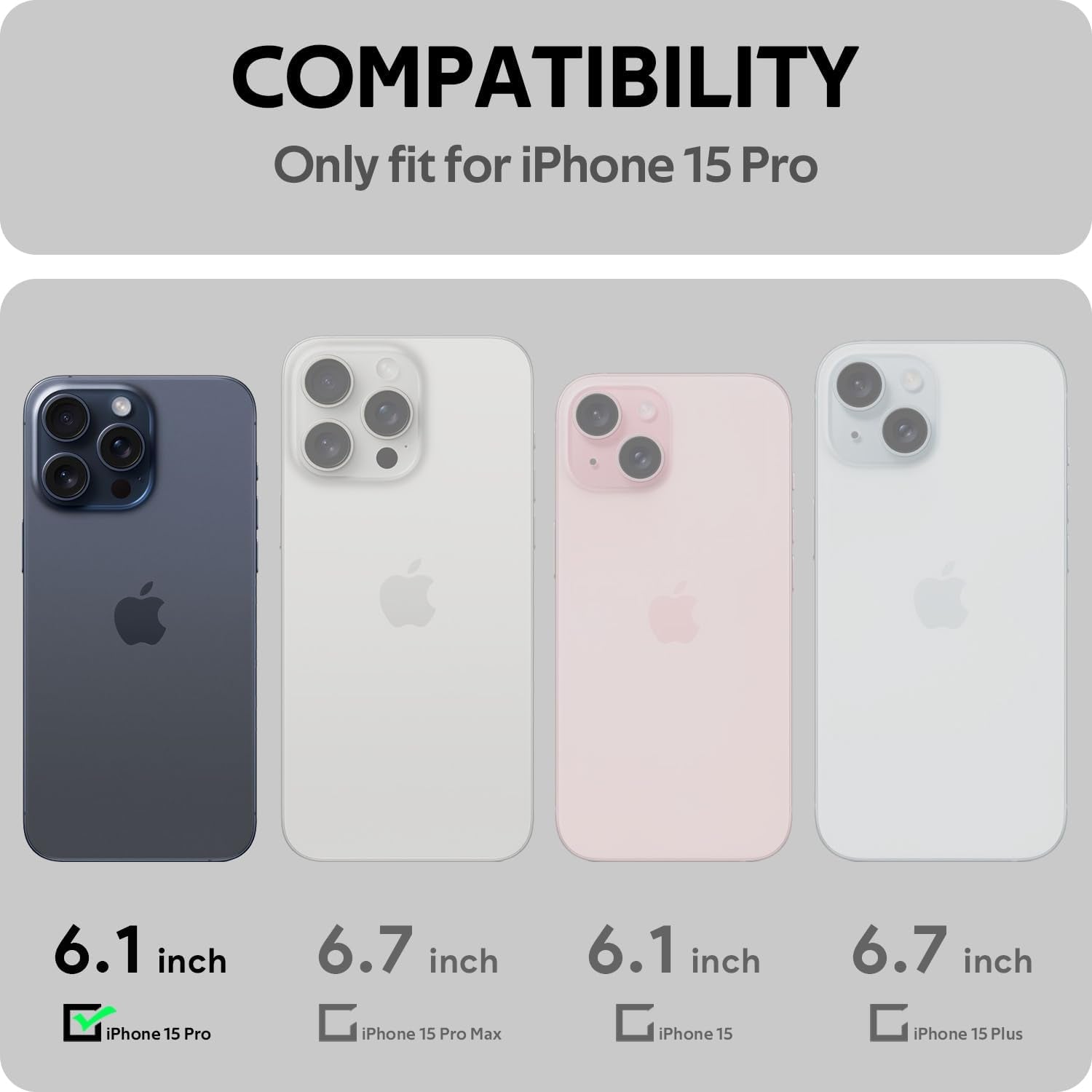 Aeska Clear Case for Iphone 15 Pro Ultra [Slim Thin] Flexible Scratch Resistant Transparent TPU Shockproof Gel Rubber Soft Silicone Protective Phone Case Cover for Iphone 15 Pro 6.1'' (Clear)  Aeska   