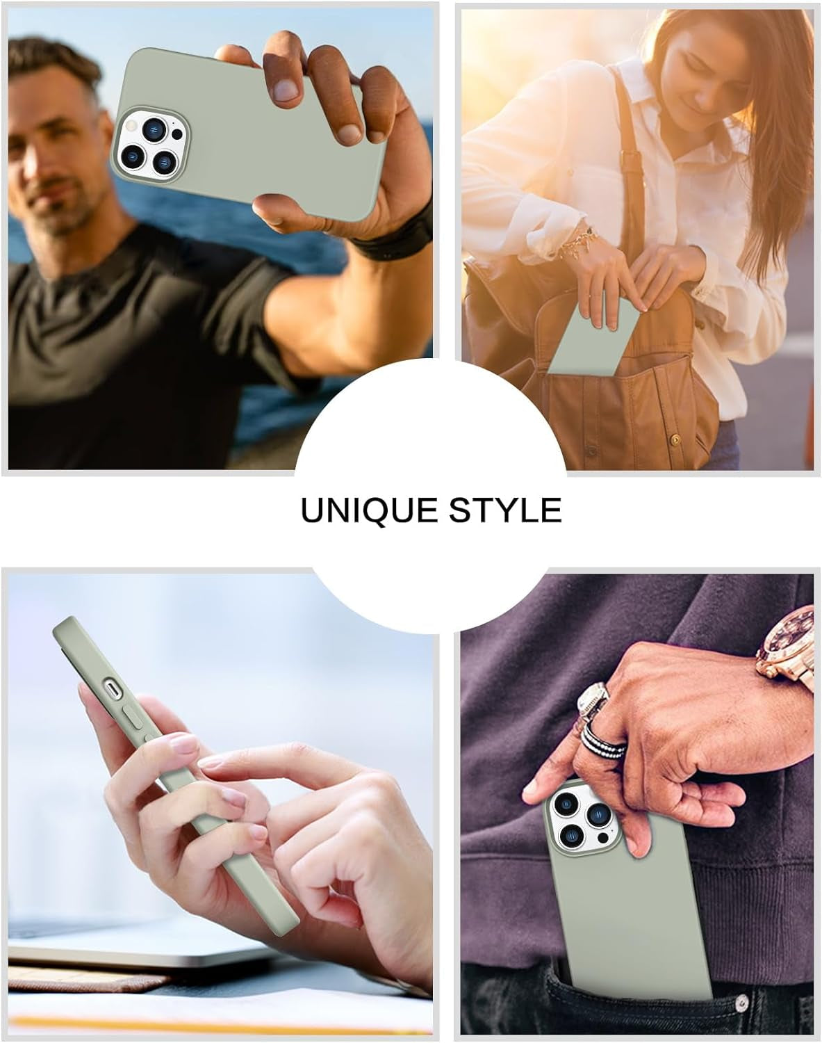 BENTOBEN for Iphone 14 Pro Max Case, Soft Silicone Gel Rubber Bumper Microfiber Lining Hard Back Shockproof Protective Phone Cover for Iphone 14 Pro Max 6.7", Copper Green  BENTOBEN   