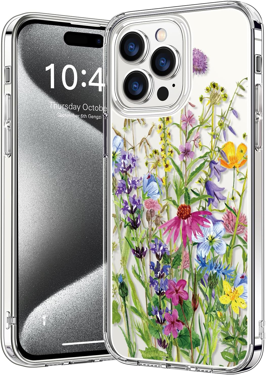 Bicol Compatible with Iphone 15 Pro Case,Crystal Clear Cover with Fashionable Designs for Girls Women,Slim Fit Shockproof Protective Acrylic Phone Case 6.1 Inch,Beautiful Elephant  bicol   