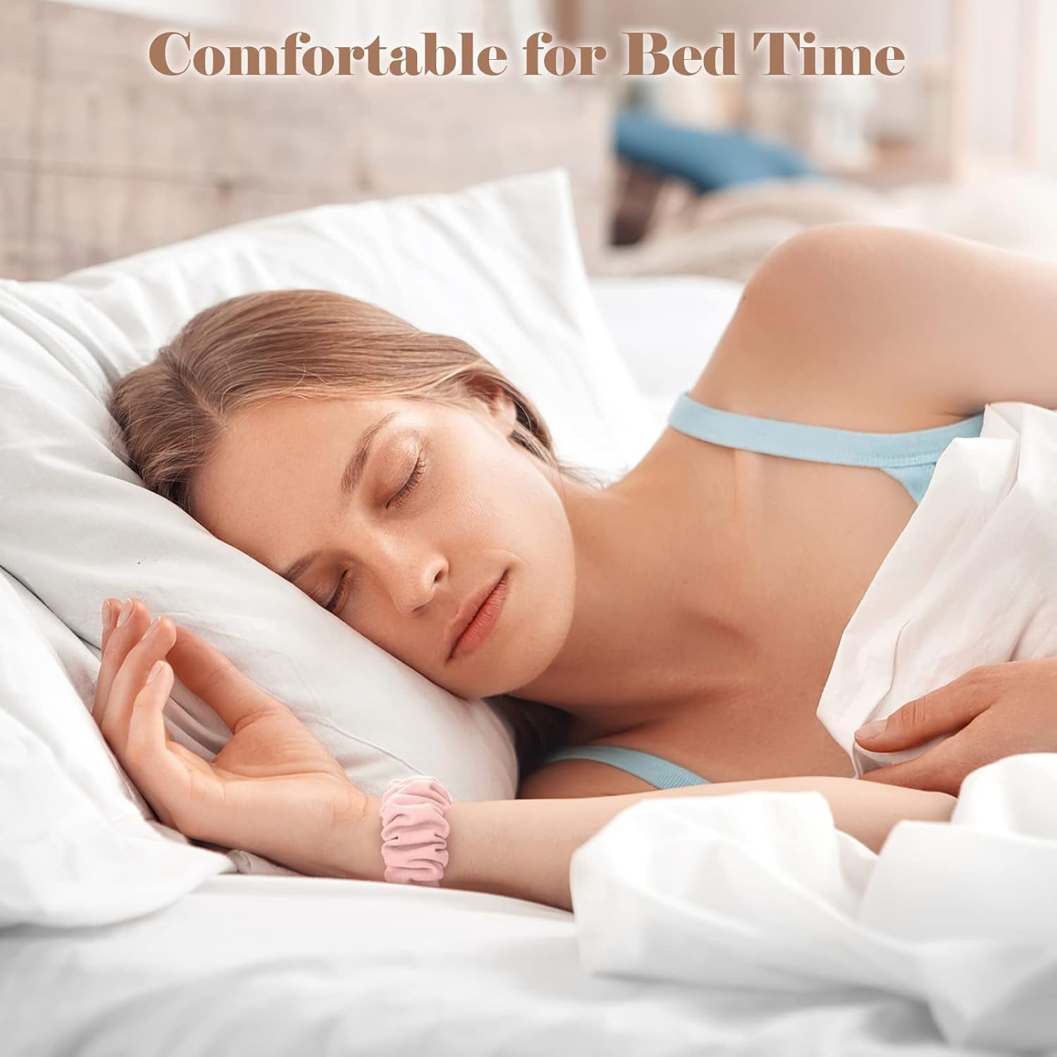 Adorve 5 Pack Scrunchie Bands Compatible with Apple Watch Band 38Mm 40Mm 41Mm 42Mm 44Mm 45Mm 49Mm for Women, Cute Fabric Scrunchy Adjustable Elastic Strap for Iwatch SE Ultra Series 8 7 6 5 4 3 2 1