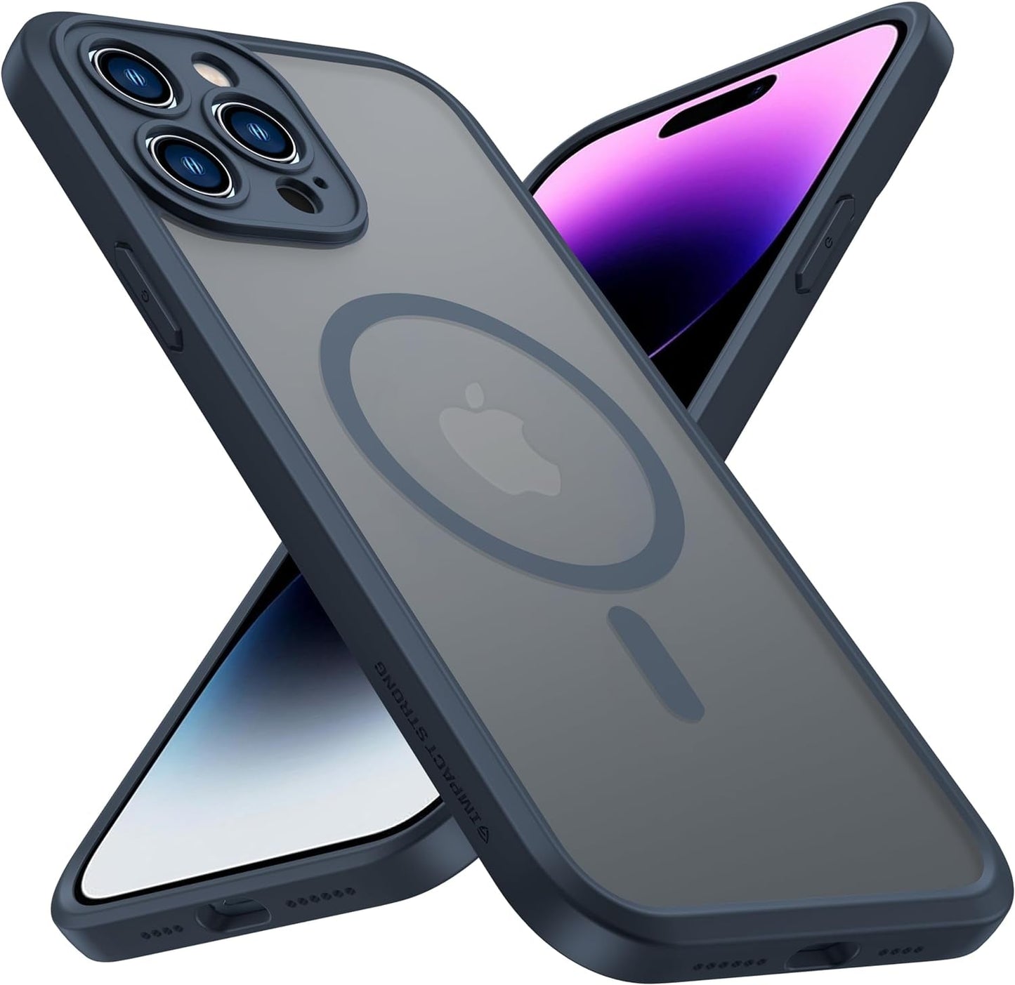 Impactstrong Magnetic Guard Designed for Iphone 15 Case [Camera Protection] [Military Grade Drop Tested] [Compatible with Magsafe] Slim Translucent Matte Phone Case (6.1") - Gray  ImpactStrong   