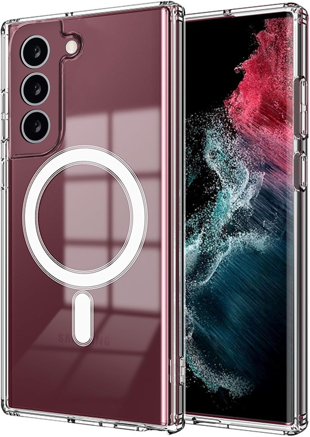 For Galaxy S22+ / S22 plus Case Clear,[Compatible with Magnetic],[10 FT Military Grade Drop Protection][Anti Yellowing] Slim Soft TPU Phone Case for S22+Plus-Clear 14-Sam S22P-01