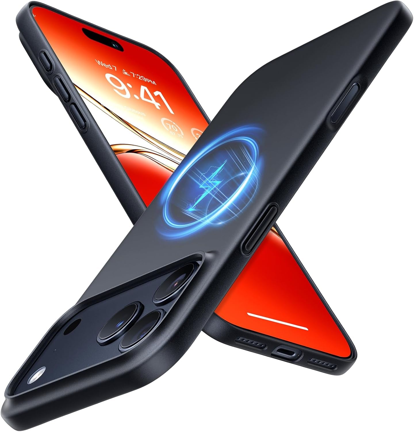 TORRAS Magnetic Slim-Fit for Iphone 17 PRO MAX Case, Ultra-Thin 17 Promax Phone Case Compatible with Magsafe, Light Anti-Scratch Matte Hard PC Bayer 6.9 Inch Originfit, Deep Blue