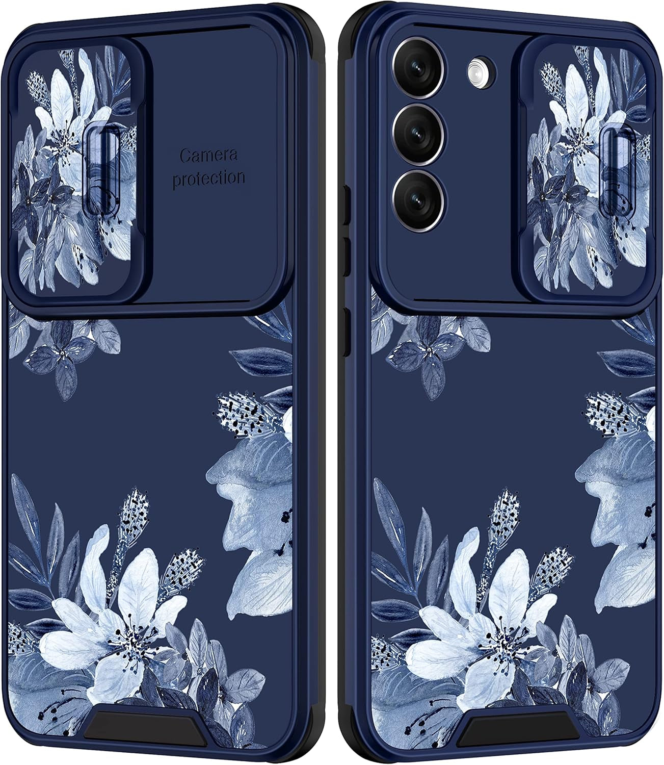 Goocrux for Samsung Galaxy S22 plus Case Leopard for Girls Women Cheetah Print Phone Cover Cute Black Animal Fashion Design with Slide Camera Cover Aesthetic Girly Cases for Galaxy S22 plus 5G 6.6''