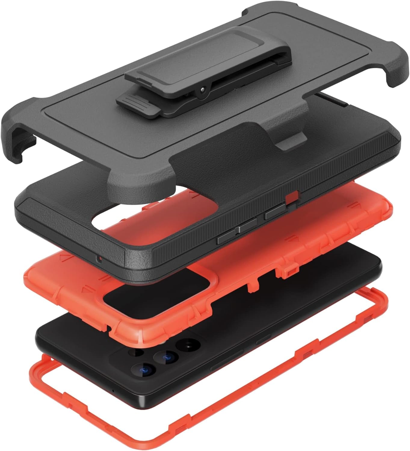 Compatible with Samsung Galaxy A53 5G Case, with Belt Clip Holster Heavy Duty Rugged Shockproof Full Body Protection Kickstand Phone Case for Samsung Galaxy A53 5G (Black)