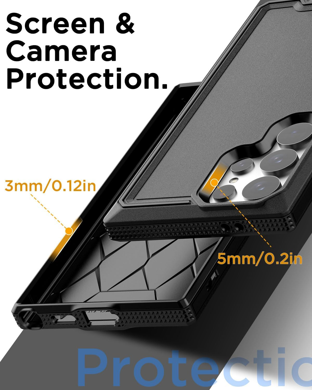 Aicase for Samsung Galaxy S24 Ultra Case with Glass Screen Protector,Heavy Duty Drop Protection Full Body Rugged Shockproof Military Protective Tough Durable Cover for Galaxy S24 Ultra 6.8" 5G 2024_1