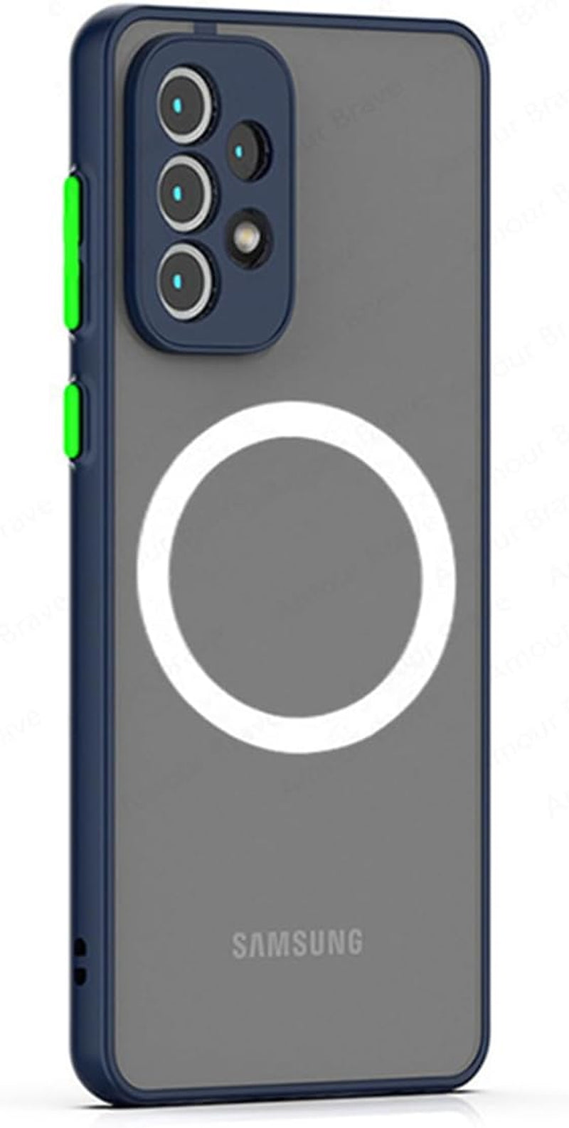 Galaxy A53 5G Case Magnetic [Support Magsafe Charger] Wireless Anti-Scratch Shockproof Matte Clear Full Camera Protection Slim Thin Phone Cover Case for Samsung Galaxy A53 5G 6.5"-Black