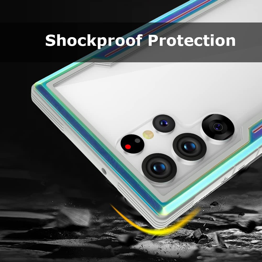 Compatible with Galaxy S22 Ultra Case, 2 in 1 Heavy Duty [Military Grade] Shockproof Drop Protection Case Designed for Samsung Galaxy S22 Ultra 5G Case 6.8 Inches (Multicolor)