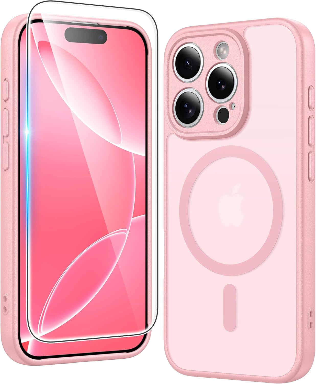 FNTCASE for Iphone 17 Pro-Max Case: Clear Magnetic Phone Cases with Screen Protector Compatible with Magsafe Slim anti Yellowing Rugged Shockproof Protective Transparent Cell Cover (A-Clear)