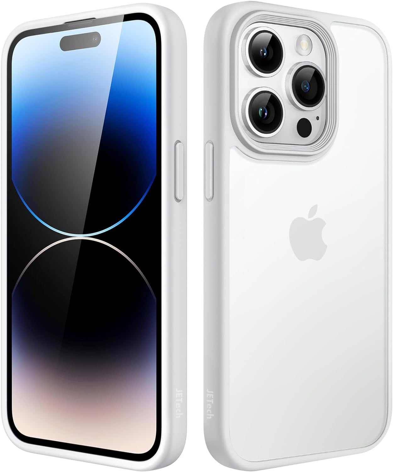 Jetech Matte Case for Iphone 14 Pro 6.1-Inch, Shockproof Military Grade Drop Protection, Frosted Translucent Back Phone Cover, Anti-Fingerprint (Deep Purple)  JETech Gray  