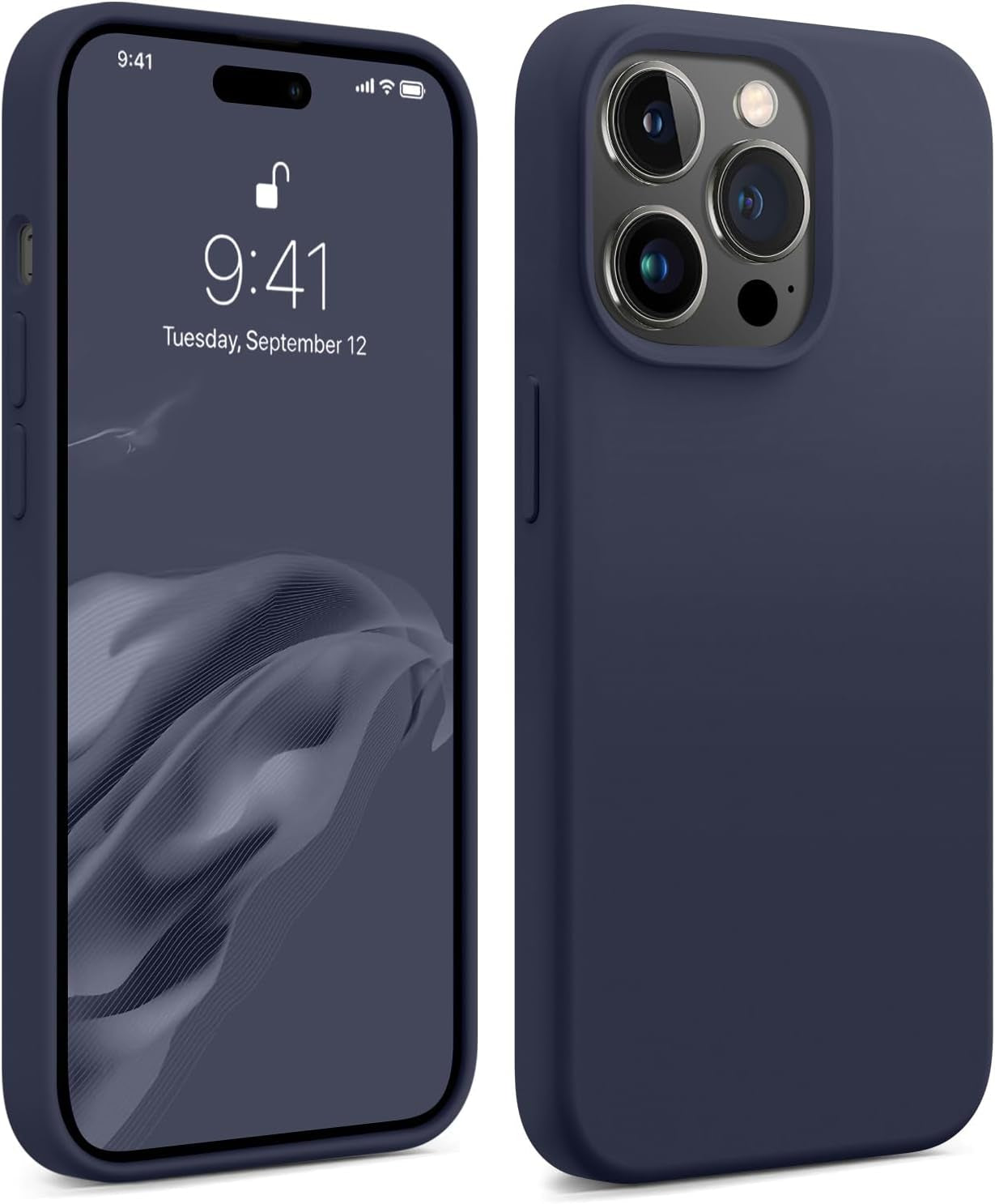 AOTESIER Shockproof Series Iphone 14 Pro Max Case, Silicone Ultra Slim Thin Cover, Full-Body Protective Phone Case for Iphone 14 Promax Case, 6.7 Inch, Chocolate  AOTESIER Midnight Blue  