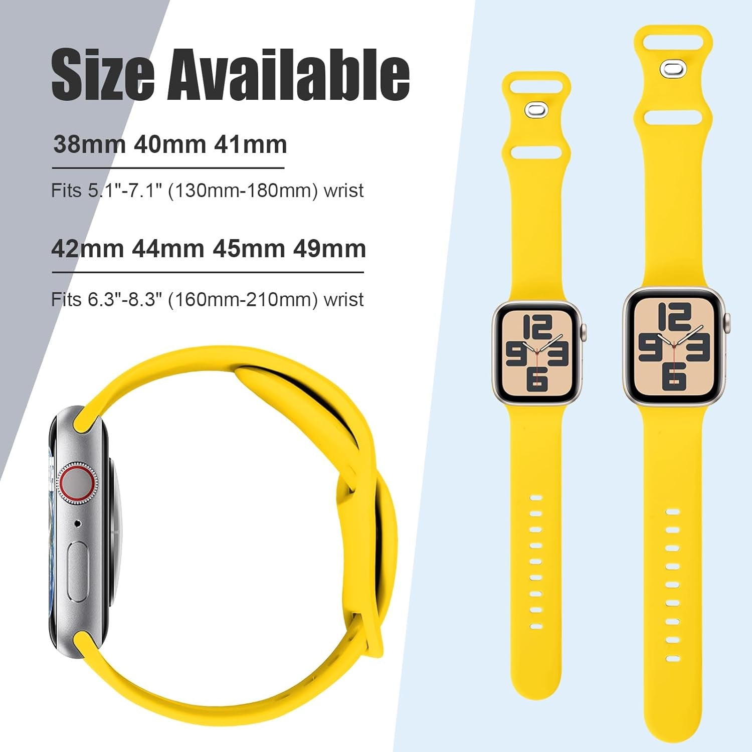 15Pack Compatible with Watch Band 38Mm 40Mm 41Mm 42Mm 44Mm 45Mm 49Mm, Breathable Waterproof Silicone Sport Band Strap for Iwatch Bands Series 9/8/7/6/5/4/3/2/1/Se/Ultra/Ultra 2