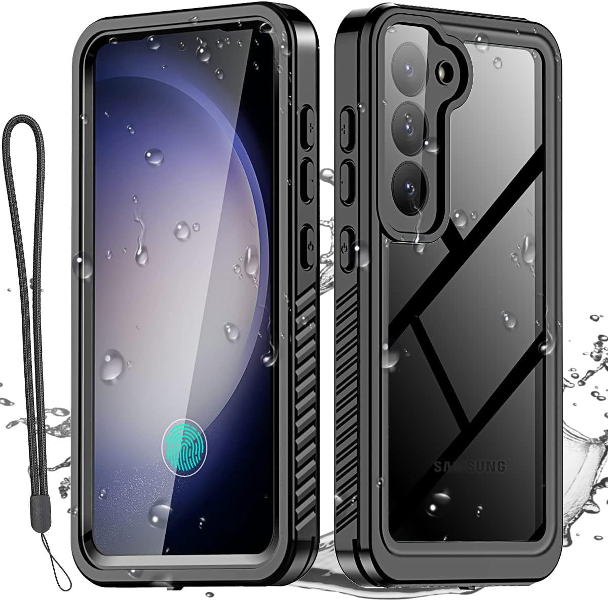 Aicase for Samsung Galaxy S23 Ultra Case Waterproof, Clear Water Proof Shockproof Dustproof Snowproof Full Body Rugged Transparent Underwater Phone Case for Galaxy S23 Ultra Built-In Screen Protector