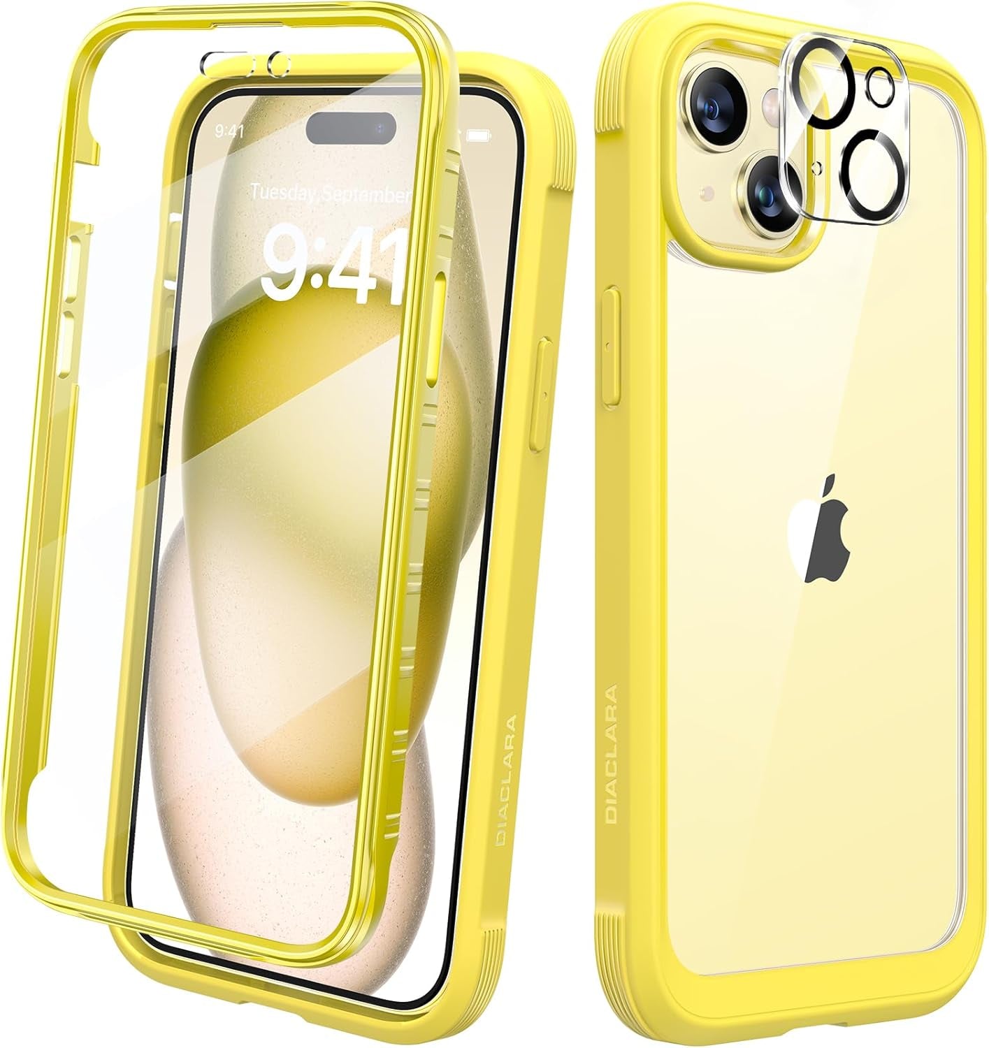 Diaclara Magnetic Designed for Iphone 17 Pro Max Case Full Body Bumper,[Compatible with Magsafe] Military Drop Proof Cover with Built-In Touch Sensitive Anti-Scratch Screen Protector,Orange