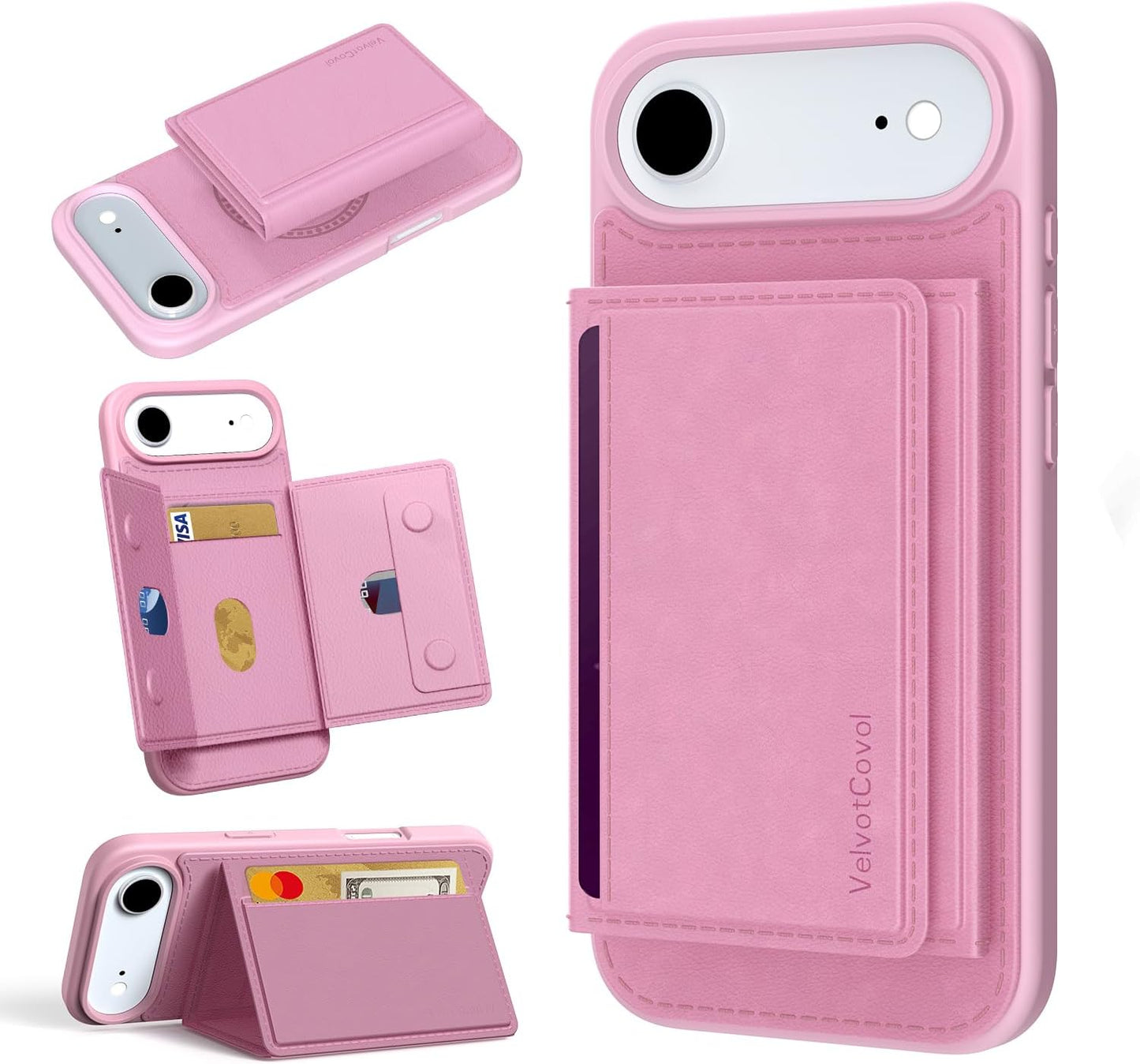 Designed for Iphone 17 Pro Max Case Wallet with Card Holder, [Magnetic Clasp Cover] [RFID Blocking Leather Protection] Shockproof Women Men Cases 6.9 Inch for Apple 17 Pro Max, Black