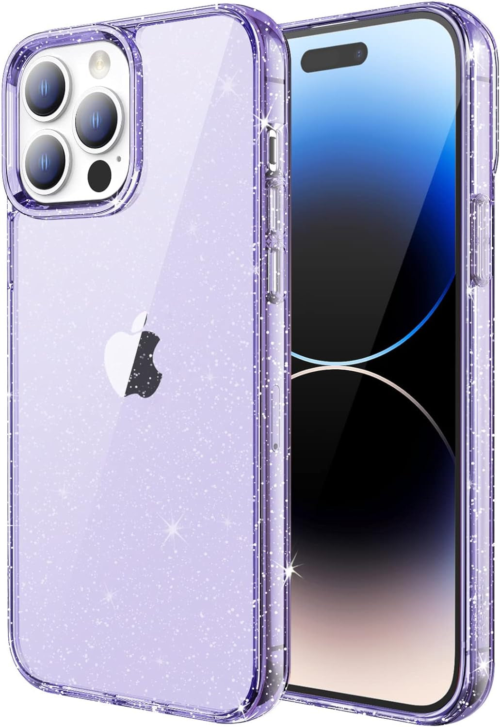 Jetech Glitter Case for Iphone 14 Pro Max 6.7-Inch, Bling Sparkle Shockproof Phone Bumper Cover, Cute Sparkly for Women and Girls (Pink)  JETech   