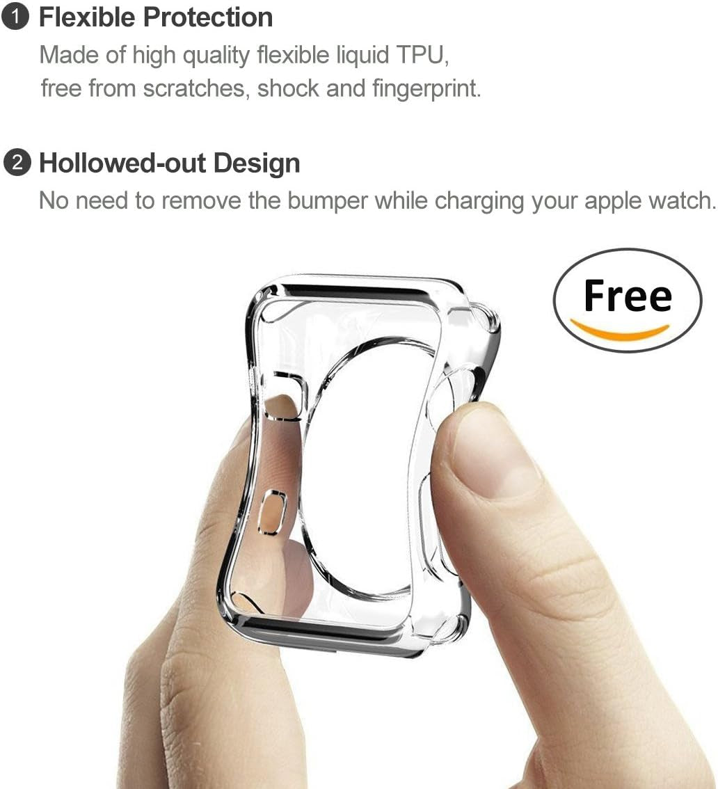 Fastgo Compatible with Pearl Apple Watch Bands 44Mm 42Mm 45Mm 49Mm Women, Elastic Beaded Bracelet Replacement Bands White for Iwatch SE & Series 9 Ultra 8 7 6 5 4 3 2 1 (White-42/44/45/49Mm)