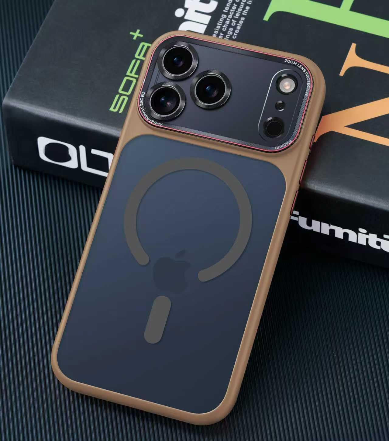 Magnetic for Iphone 17 Pro Max Case with Integrated Camera Protection, [Seamless Work with Magsafe] [Military Grade Shockproof] [Covered Camera Control Button] Case for Iphone 17 Pro Max 6.9'', Orange