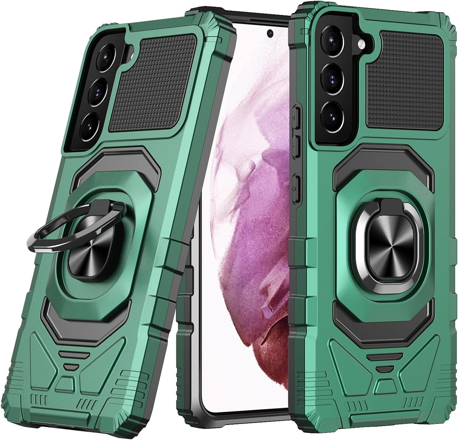 For Samsung Galaxy S22 plus Case with Kickstand Ring Magnetic Holder Military Grade for Galaxy 22+ plus Case Protective Shockproof Case Armor Cover for Galaxy S22 plus Phone Case (Red)