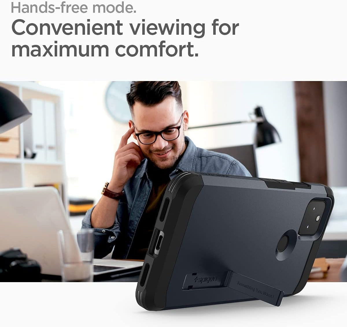 Spigen Tough Armor [Extreme Protection Tech] Designed for Google Pixel 5A 5G Case (2021) - Metal Slate  Spigen   