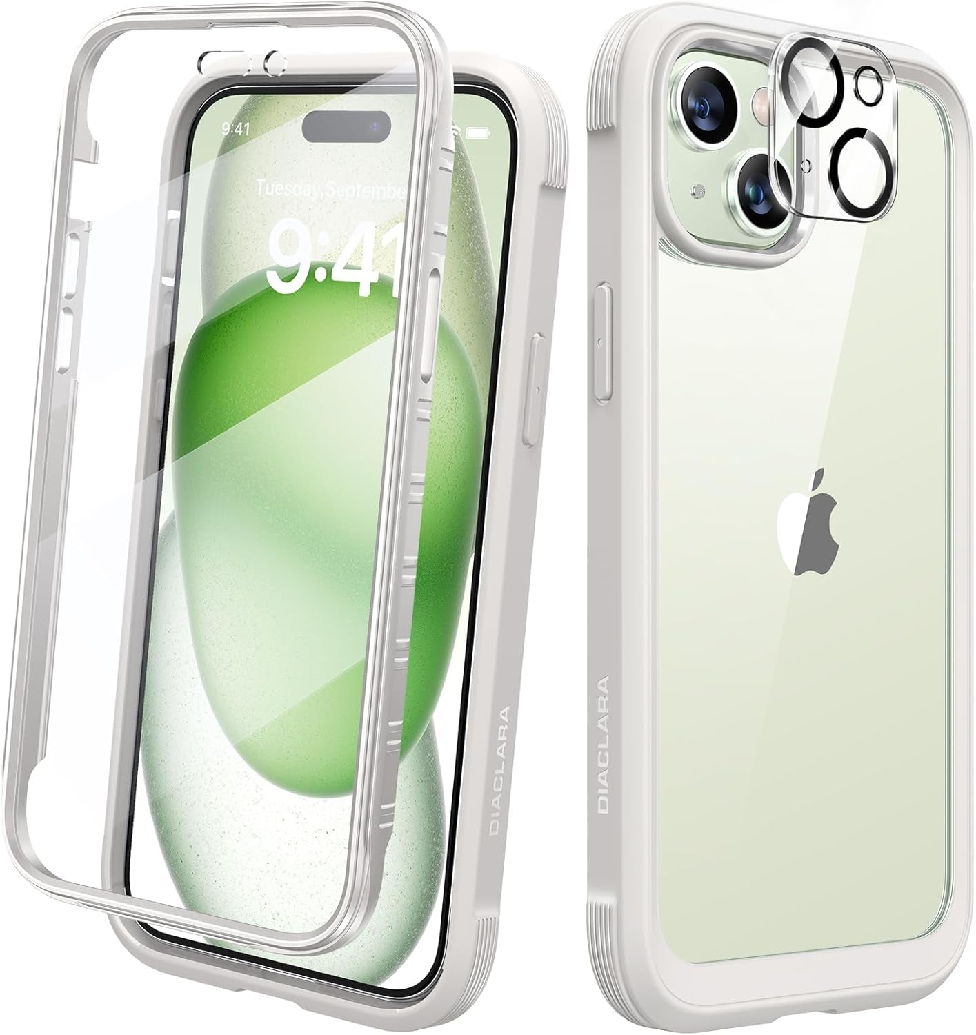 Diaclara Magnetic Designed for Iphone 17 Pro Max Case Full Body Bumper,[Compatible with Magsafe] Military Drop Proof Cover with Built-In Touch Sensitive Anti-Scratch Screen Protector,Orange