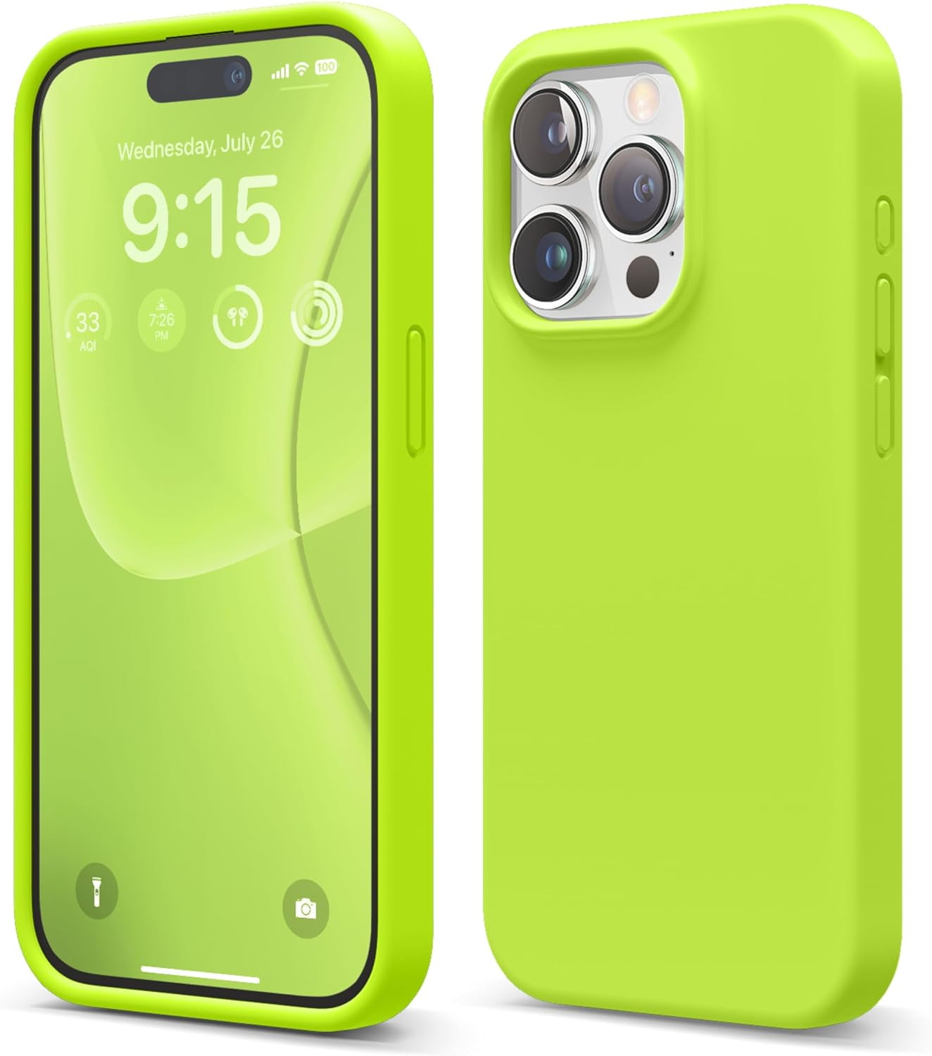 Elago Compatible with Iphone 15 Pro Case, Liquid Silicone Case, Full Body Protective Cover, Shockproof, Slim Phone Case, Anti-Scratch Soft Microfiber Lining, 6.1 Inch (Brown)  elago Lime Green  
