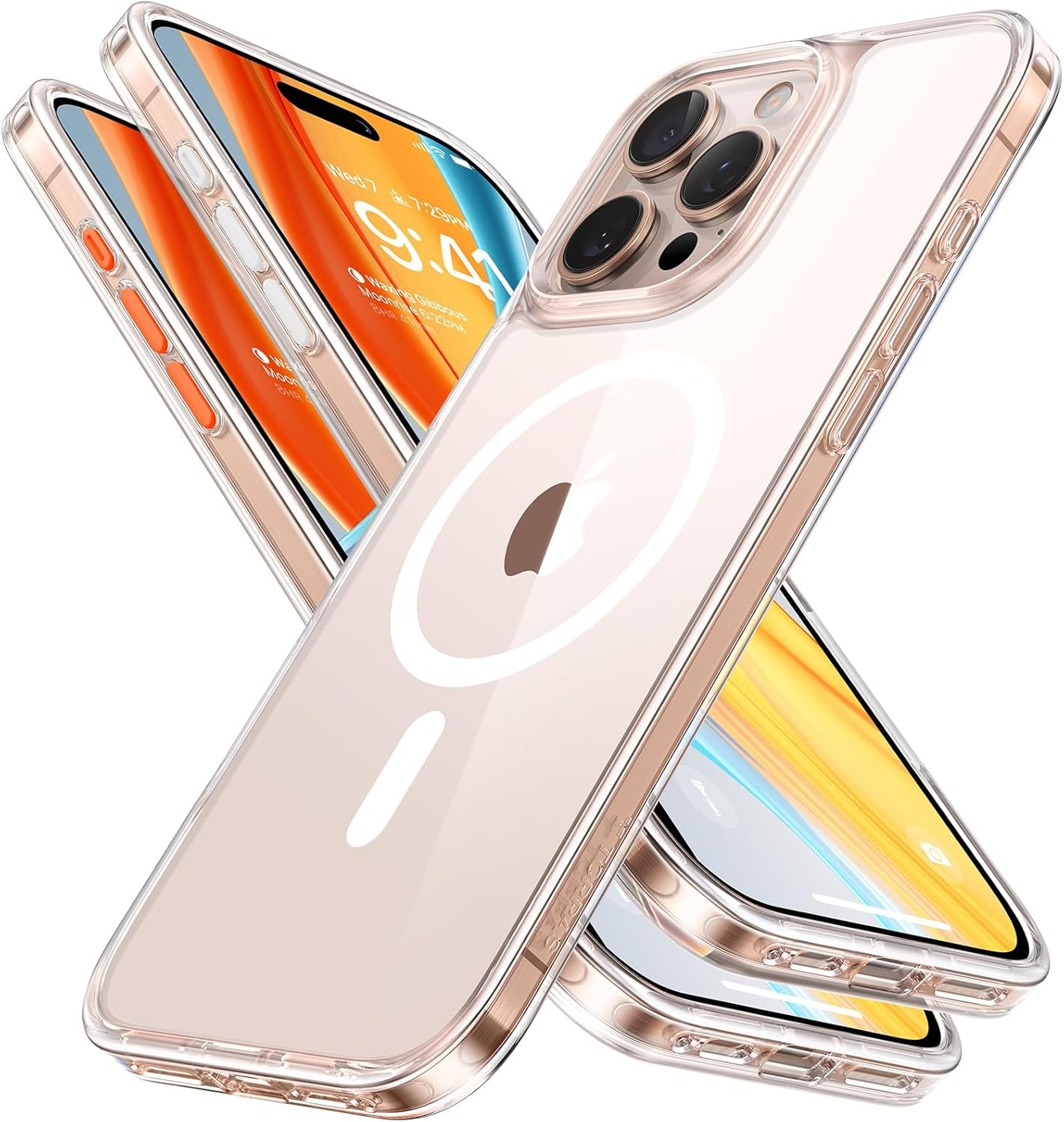 TORRAS Stronger Magnetic & Shockproof for Iphone 17 Pro Max Case, Fit for Magsafe, Military Grade Drop Protection, Camera Control, DIY Button, Slim for Iphone 17 Pro Max Case Translucent Deep Blue