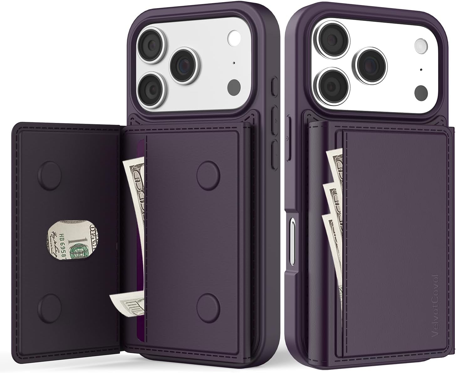 Designed for Iphone 17 Pro Max Case Wallet with Card Holder, [Magnetic Clasp Cover] [RFID Blocking Leather Protection] Shockproof Women Men Cases 6.9 Inch for Apple 17 Pro Max, Black