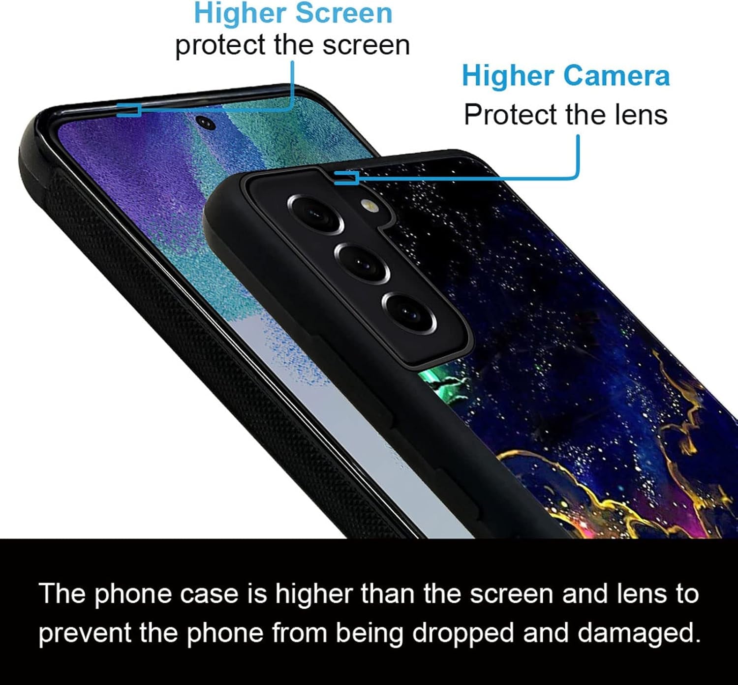 Compatible with Samsung Galaxy S22 plus Case with Beautiful Fantasy Sky Pattern Design Plastic Samsung Galaxy S22 plus Case TPU Bumper Protective Case Samsung Galaxy S22 Plus