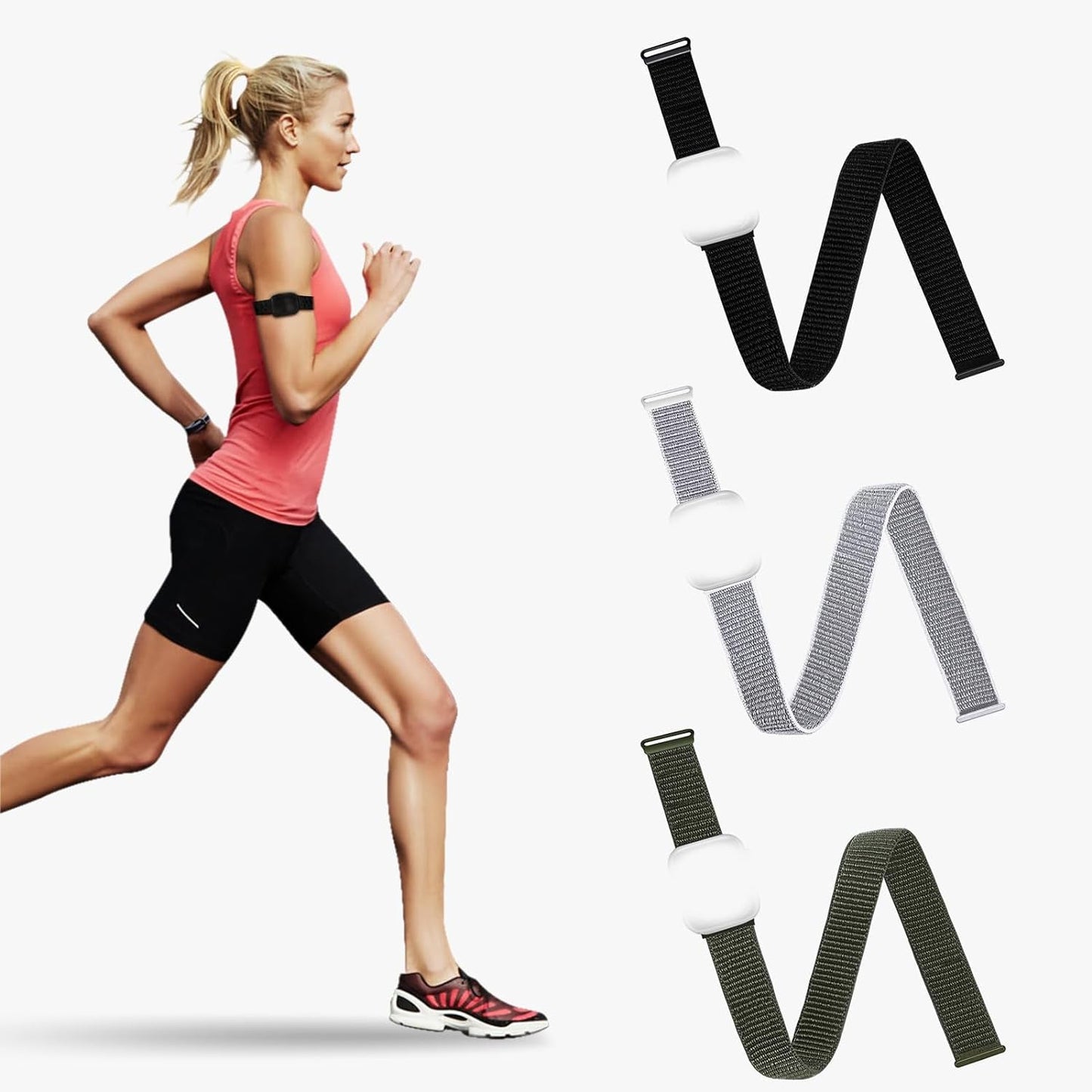 3 Pack Nylon Sport Ankle/Arm Bands Compatibel with Apple Watch Band 38Mm 40Mm 41Mm 42Mm 44Mm 45Mm 49Mm Ultra Iwatch Series 8 7 6 SE 5 4 3 2 1,Elastic Braided Arm Bands for Women