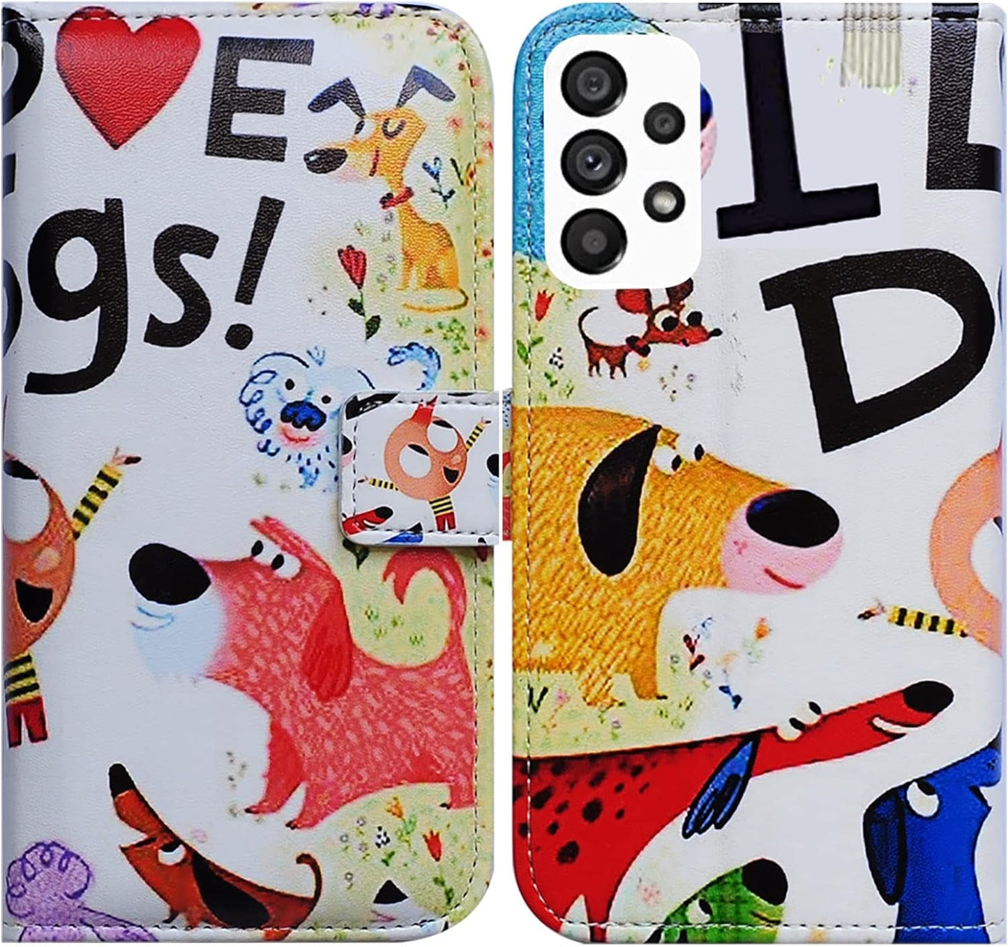 Bcov Galaxy A53 Case, Black Bird Green Leather Flip Phone Case Wallet Cover with Card Slot Holder Kickstand for Samsung Galaxy A53 5G