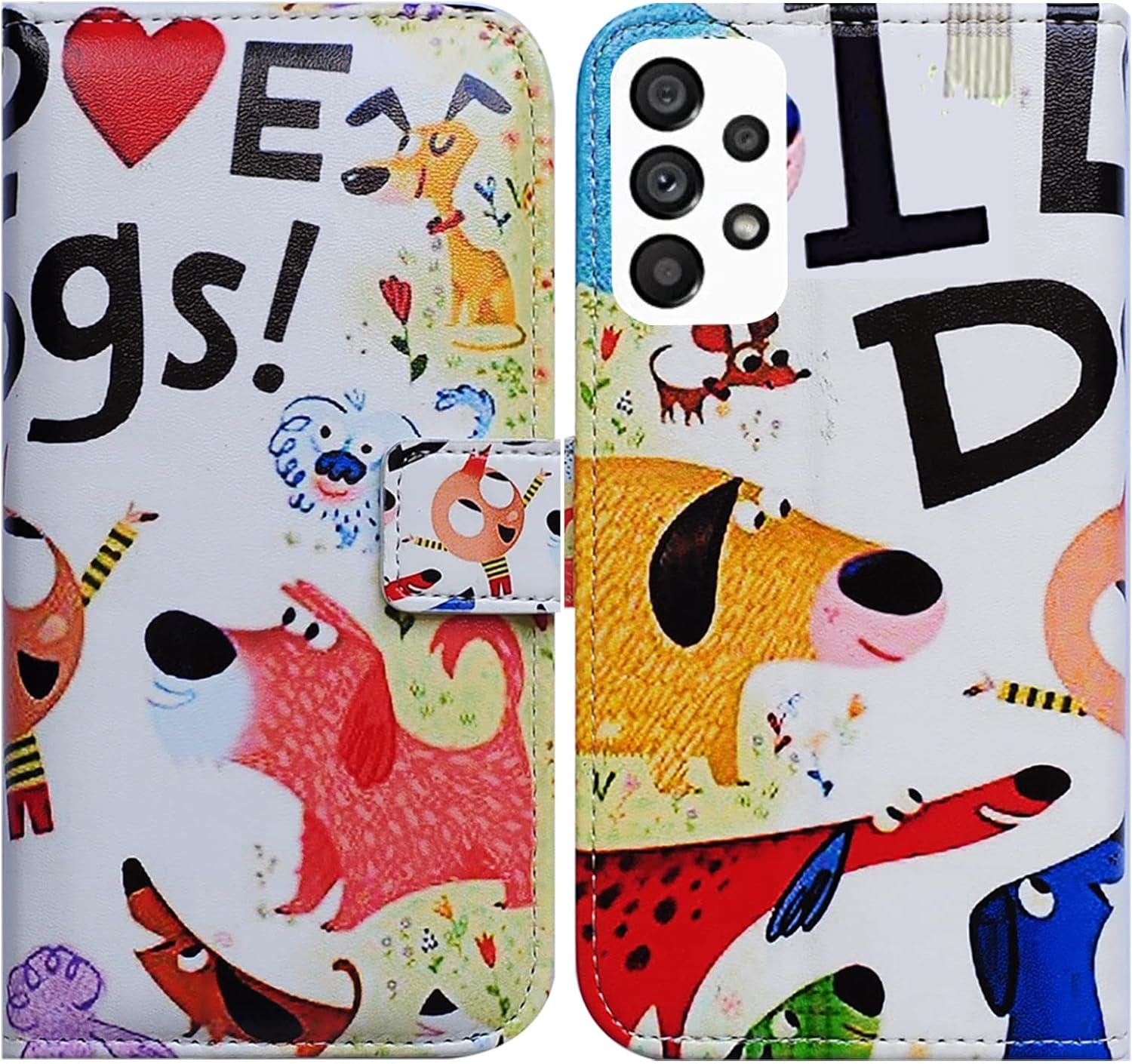 Bcov Galaxy A53 Case, Black Bird Green Leather Flip Phone Case Wallet Cover with Card Slot Holder Kickstand for Samsung Galaxy A53 5G