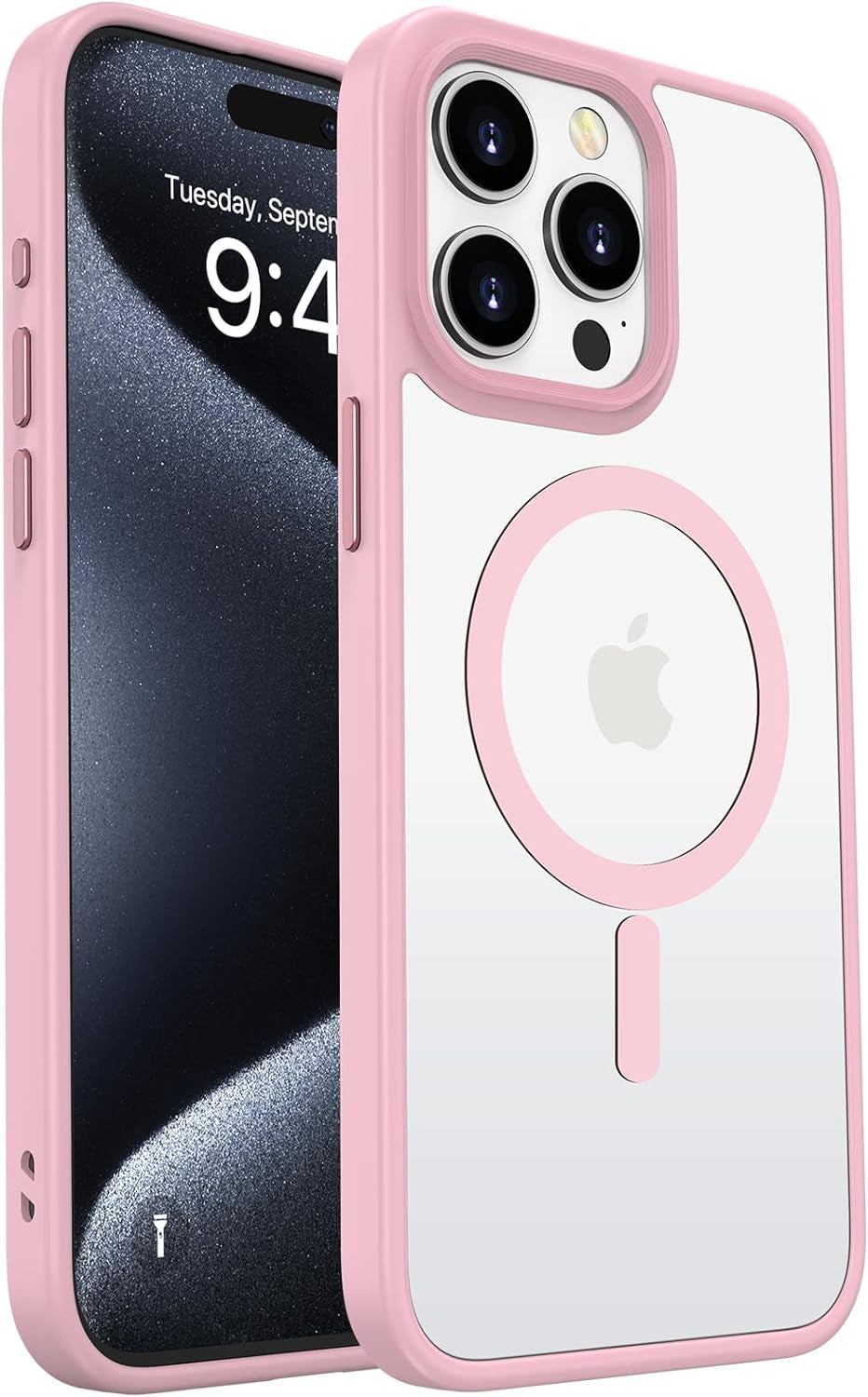 MGNOCDEF Magnetic Cases for Iphone 15 Pro Max Cases [Compatible with Magsafe & Military Grade Drop Protection], Slim Translucent Matte Back Phone Case for Iphone 15 Pro Max 6. 7", Blue  MGNOCDEF   