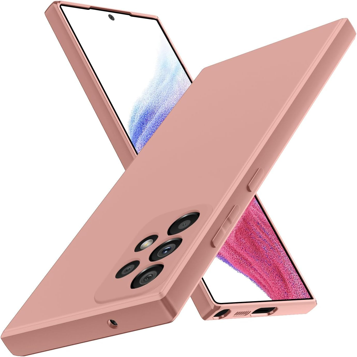 For Samsung Galaxy A53 5G Case,[Silky Touch Premium Liquid Silicone][Camera Protection] [Soft Anti-Scratch Microfiber Lining],Slim Soft Shockproof Phone Case,Black 1-Sam A53-01