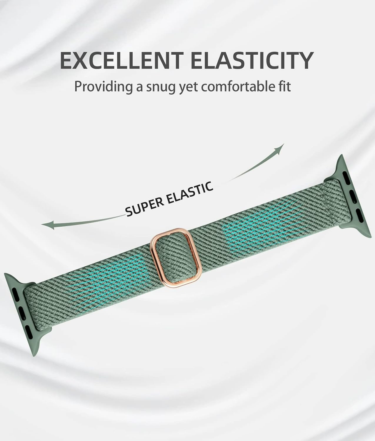 Charlam Stretchy Band Compatible with Apple Watch Bands 40Mm 41Mm 38Mm Womens, Cute Thin Elastic Nylon Braided Comfortable Replacement Slim Wristbands for Iwatch SE Series 8 7 6 5 4 3 2 1, (Package B)