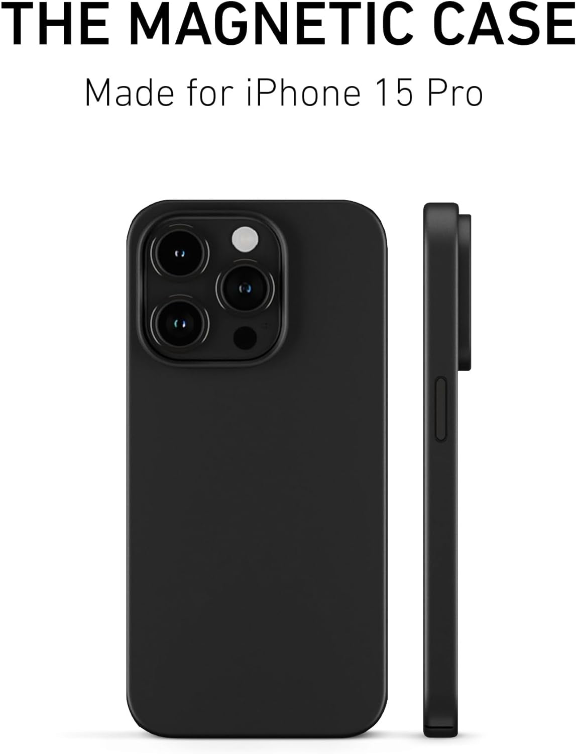 PEEL Magnetic Case Compatible with Iphone 15 Pro (Black) – Embedded Magsafe Compatible Magnet, Thin Minimalist Design – Protects and Showcases Your Device  PEEL   