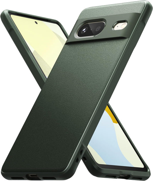 Ringke Onyx [Anti-Fingerprint Technology] Compatible with Google Pixel 7 Case 5G, Shockproof Rugged Heavy Duty Non-Slip Flexible Smudge Proof Cover - Dark Green  Ringke Dark Green  