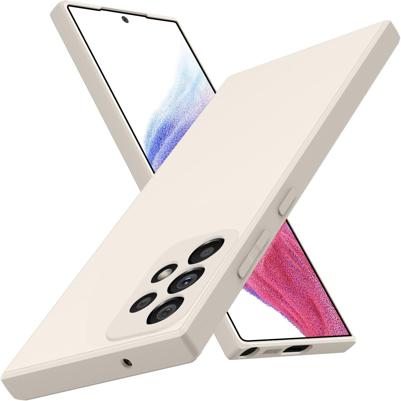 For Samsung Galaxy A53 5G Case,[Silky Touch Premium Liquid Silicone][Camera Protection] [Soft Anti-Scratch Microfiber Lining],Slim Soft Shockproof Phone Case,Black 1-Sam A53-01