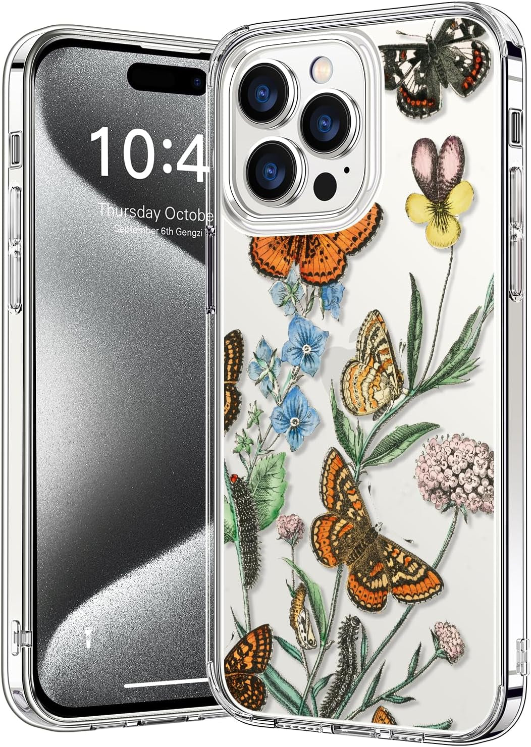 Bicol Compatible with Iphone 15 Pro Case,Crystal Clear Cover with Fashionable Designs for Girls Women,Slim Fit Shockproof Protective Acrylic Phone Case 6.1 Inch,Beautiful Elephant  bicol   