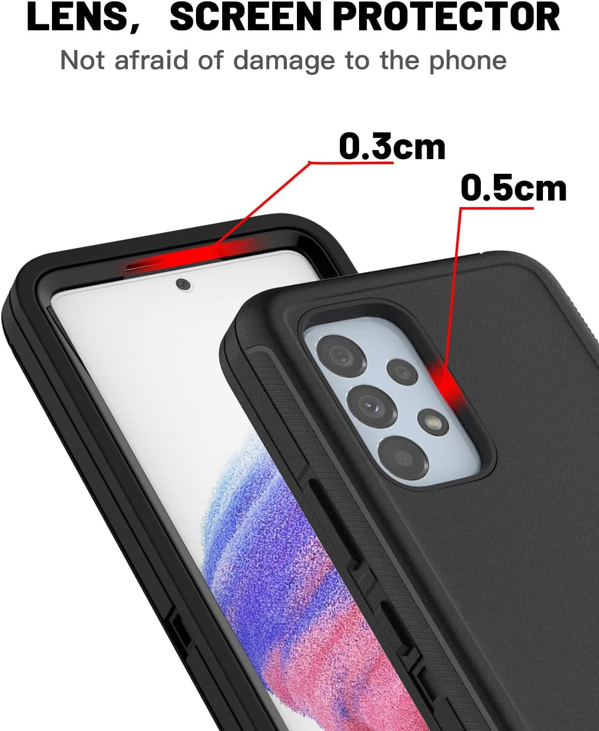 Aicase for Galaxy A53 5G Case, Heavy Duty Drop Protection Full Body Rugged Shockproof/Dust Proof Military Protective Tough Durable Phone Cover for Samsung Galaxy A53 5G (Black/Belt Clip)