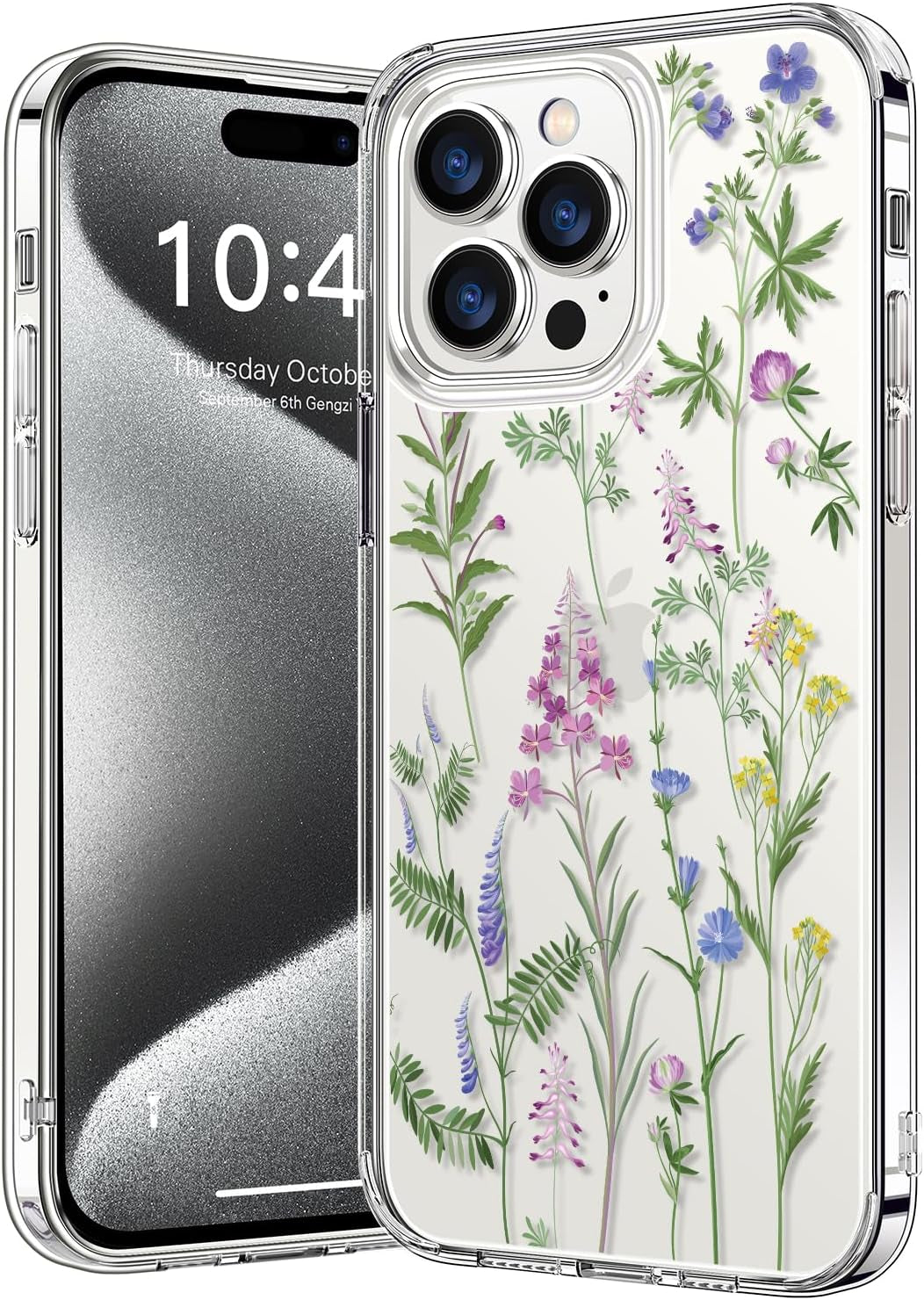 Bicol Compatible with Iphone 15 Pro Case,Crystal Clear Cover with Fashionable Designs for Girls Women,Slim Fit Shockproof Protective Acrylic Phone Case 6.1 Inch,Beautiful Elephant  bicol   