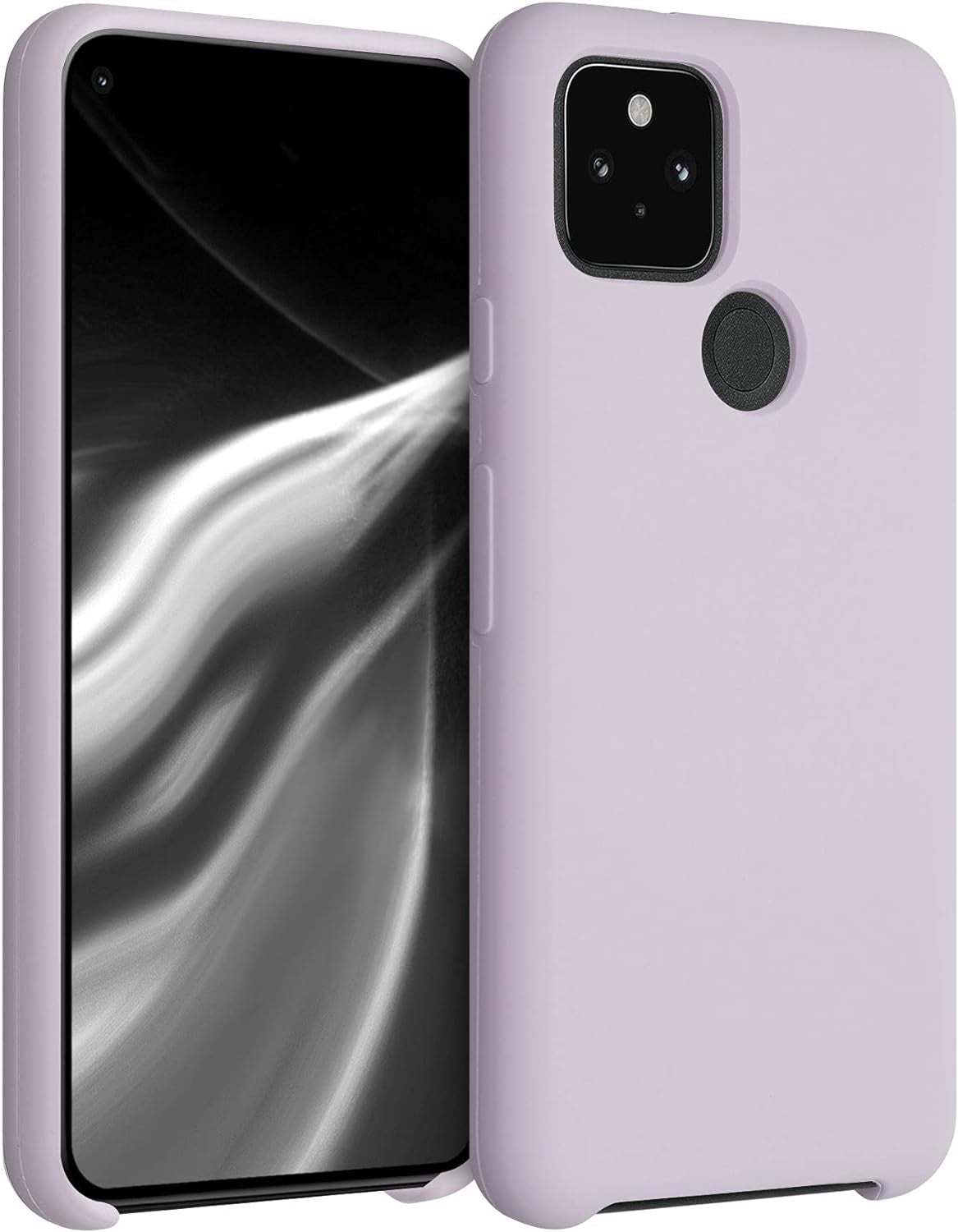 Kwmobile Case Compatible with Google Pixel 5 Case - TPU Silicone Phone Cover with Soft Finish - Blue Reef  KW-Commerce Purple Cloud  