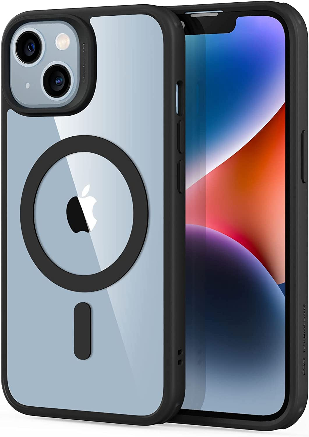 ESR for Iphone 14 Case/Iphone 13 Case, Compatible with Magsafe, Shockproof Military-Grade Protection, Air-Guard Corners, Magnetic Phone Case for Iphone 14/13, Air Armor Magnetic Case (Halolock),Black  Electronic Silk Road Corp   