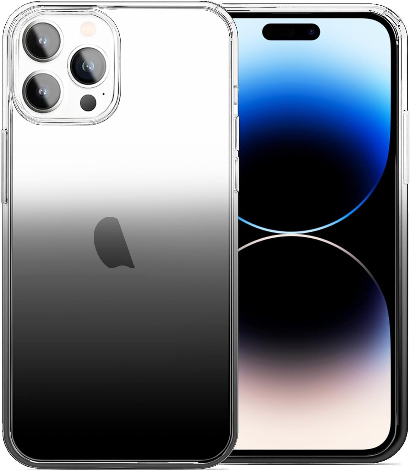 Jjgoo Compatible with Iphone 14 Pro Case, Clear Soft Shockproof Protective Slim Thin Bumper Cover Transparent Phone Case, Translucent Blue  JJGoo   