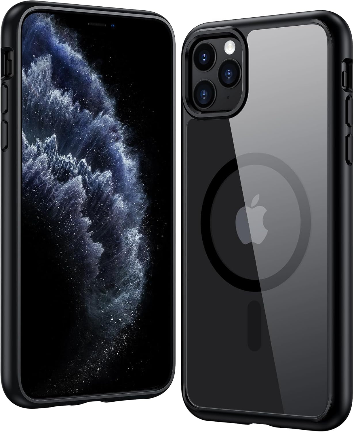 FNTCASE for Iphone 17 Pro-Max Case: Clear Magnetic Phone Cases with Screen Protector Compatible with Magsafe Slim anti Yellowing Rugged Shockproof Protective Transparent Cell Cover (A-Clear)